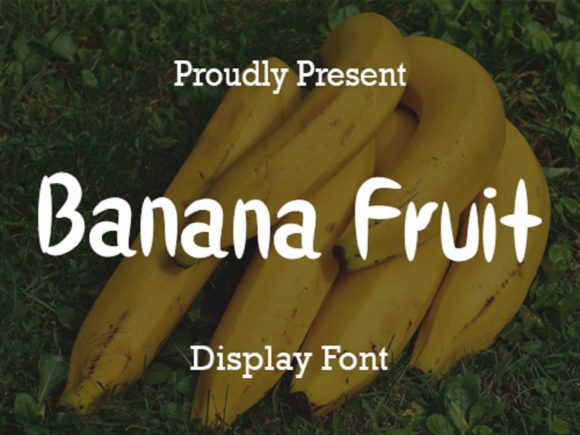 Banana Fruit Typeface: A Sweet Addition to Handmade Shop Designs