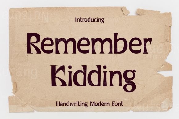 Remember Kidding: The Handwritten Font That Elevates Your Brand Identity